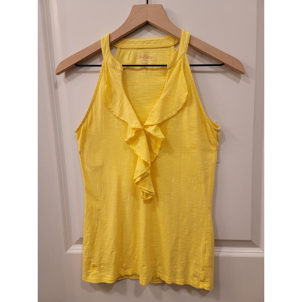 Lilly Pulitzer Yellow Ruffle Tank - Picture 4 of 6